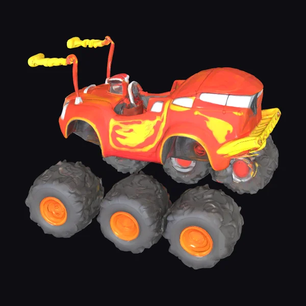 Flaming Monster Truck