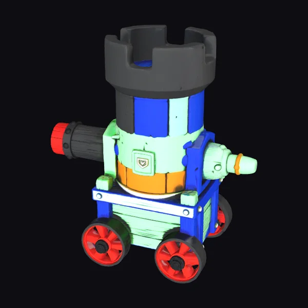 Medieval Fortress Cannon Cart