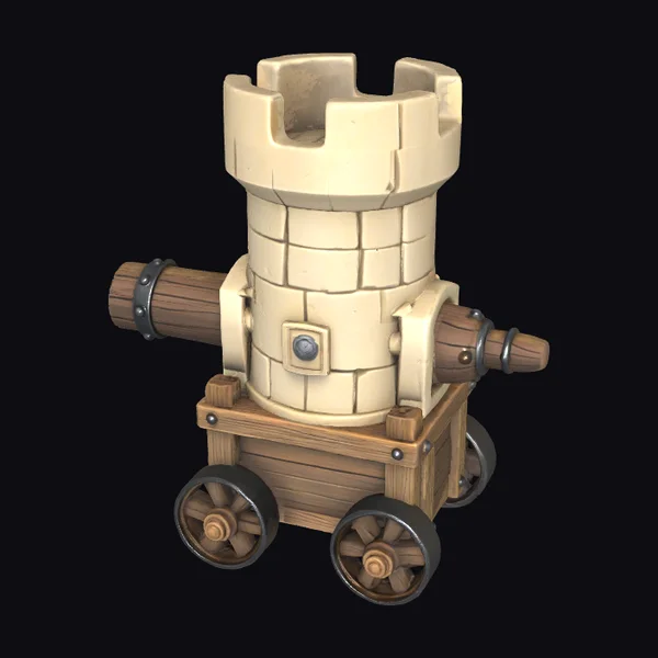 Medieval Fortress Cannon Cart
