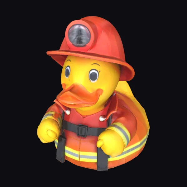 Firefighter Duck Toy