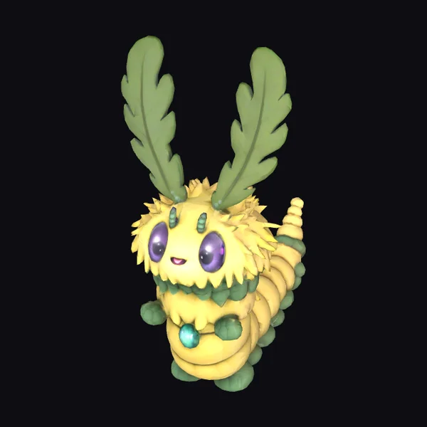 Yellow Caterpillar Creature