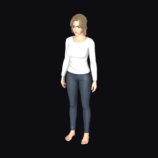 Woman in Casual Attire