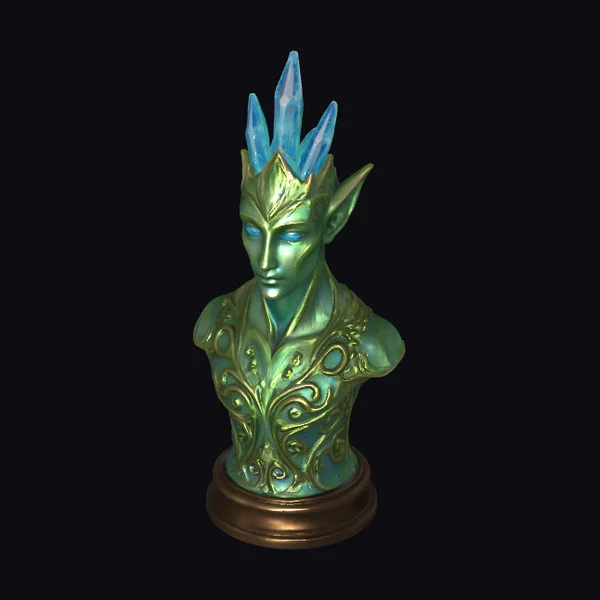Emerald Elf Bust