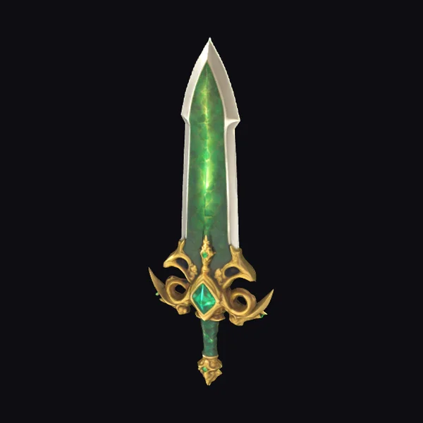 Emerald Sword with Gold Accents
