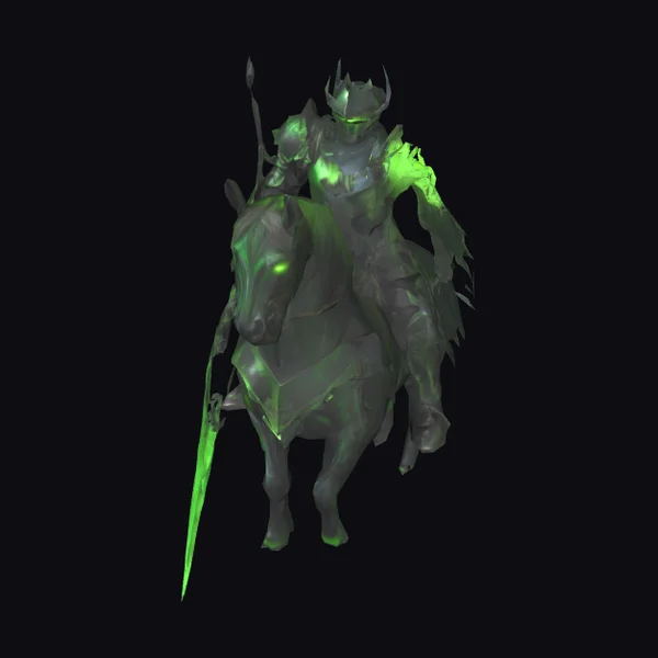 Emerald Knight on Horseback