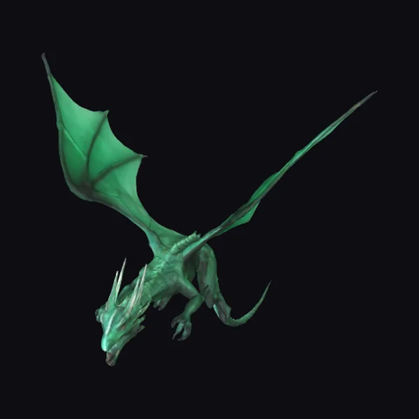 Emerald Dragon in Flight
