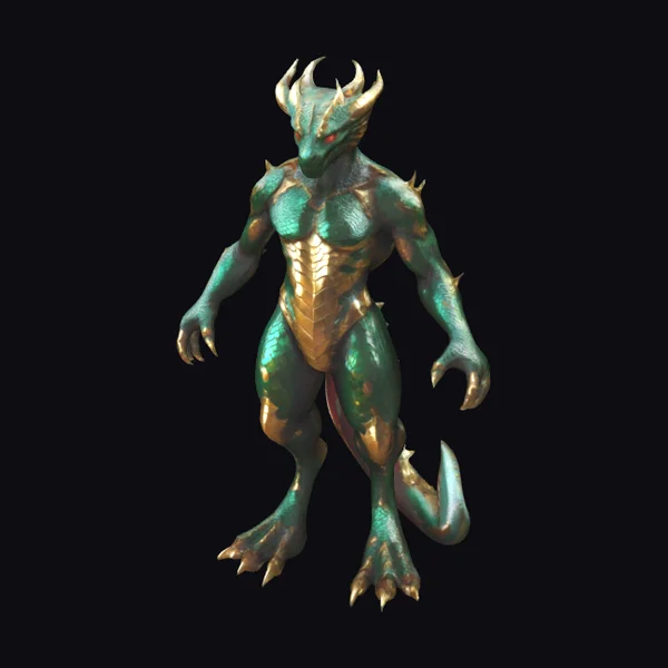 Emerald Dragon Humanoid