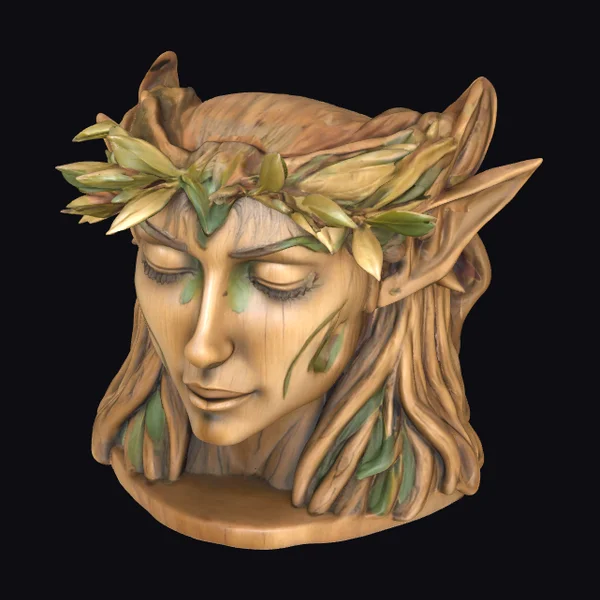 Elf Maiden Head Bust