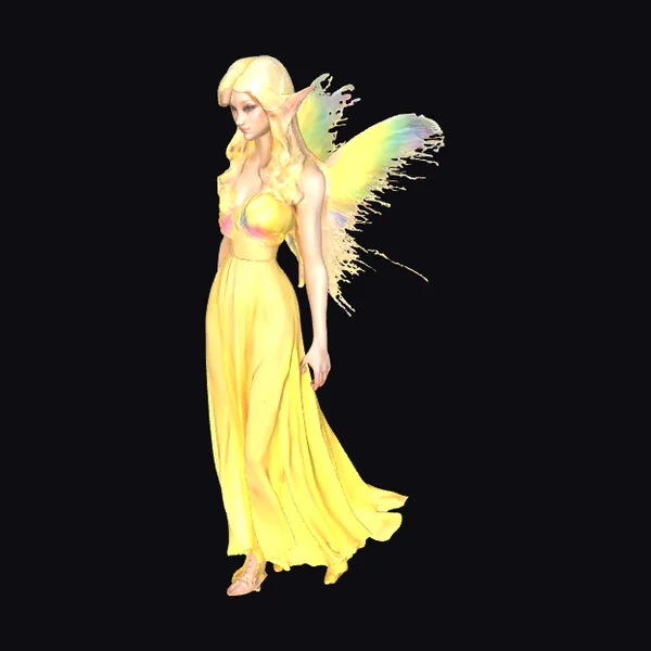 Blonde Elf in Yellow