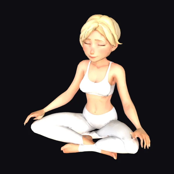 Blonde Woman Meditates