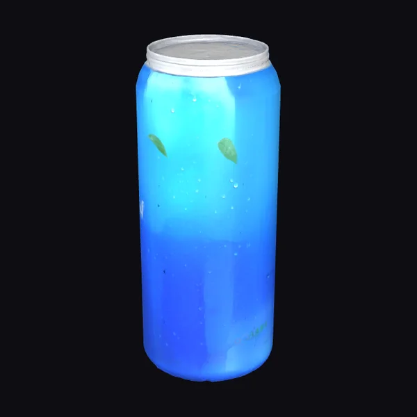 Blue Drink Can