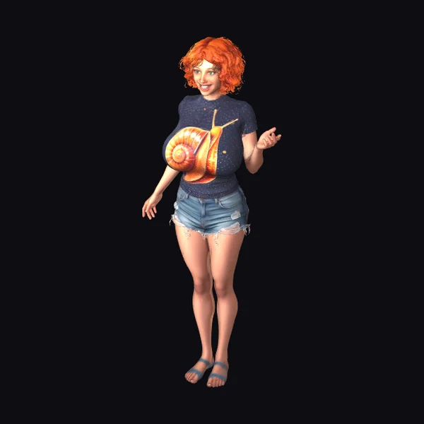 Woman with Snail Shell