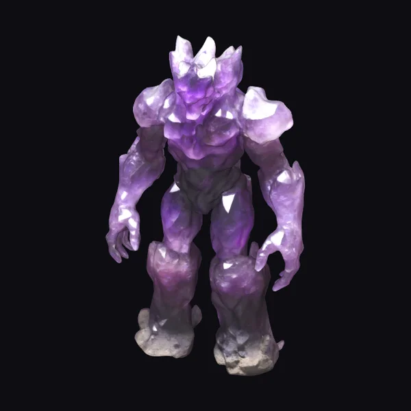 Amethyst Golem Statue