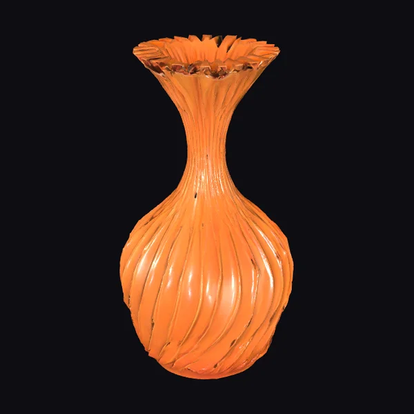 Amber Whirl Vase