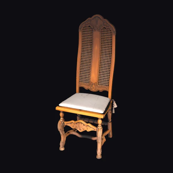 Antique Carved Caned Chair
