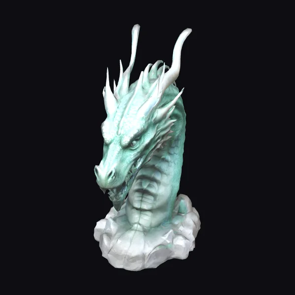 Emerald Dragon Bust