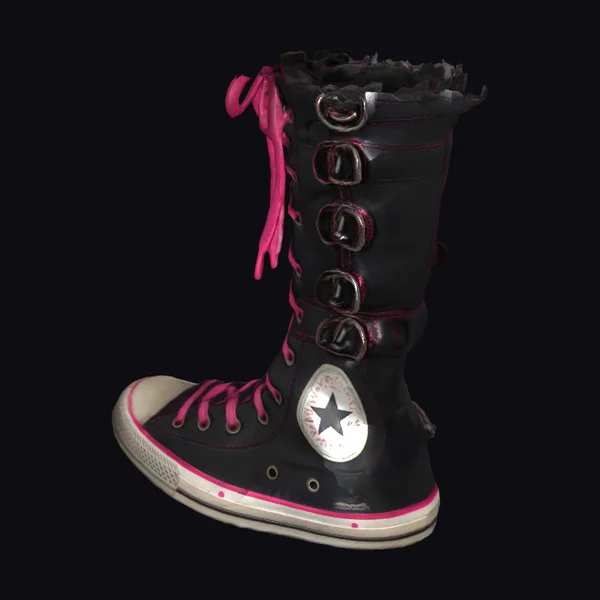 Tall Laced Punk Boot