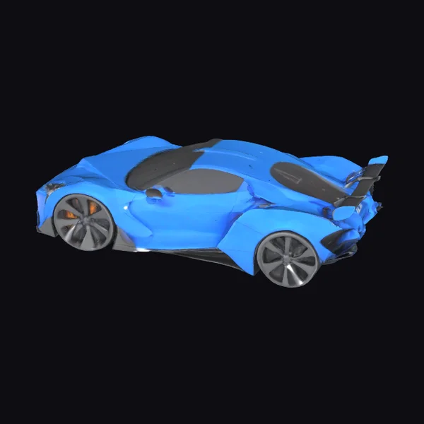 Electric Blue Super Car