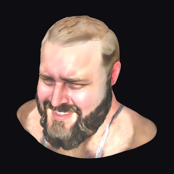 Bearded Male Portrait Bust