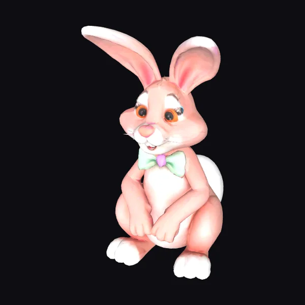 Cartoon Easter Bunny Sitting