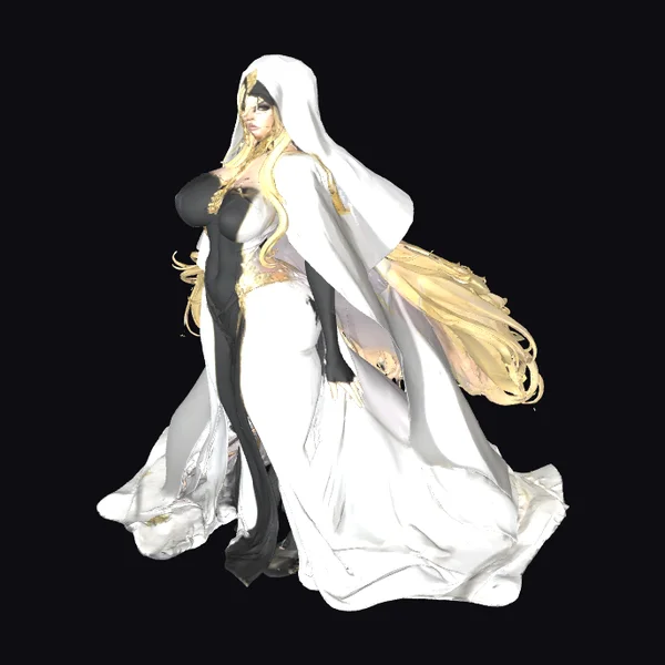 Blindfolded Angelic Figure