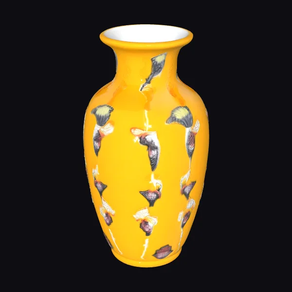 Yellow Butterfly Vase