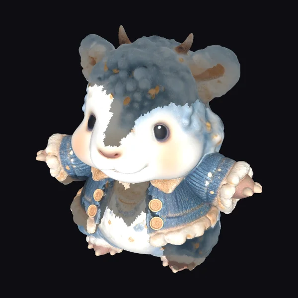 Adorable Cow in Sweater