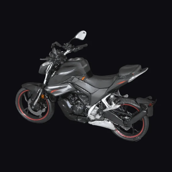 Black Sports Motorcycle