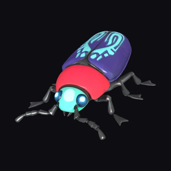 Glowing Cyber Beetle