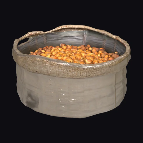 Woven Basket with Nuts