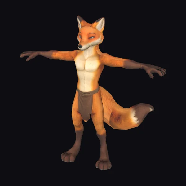 Anthropomorphic Fox T-Pose