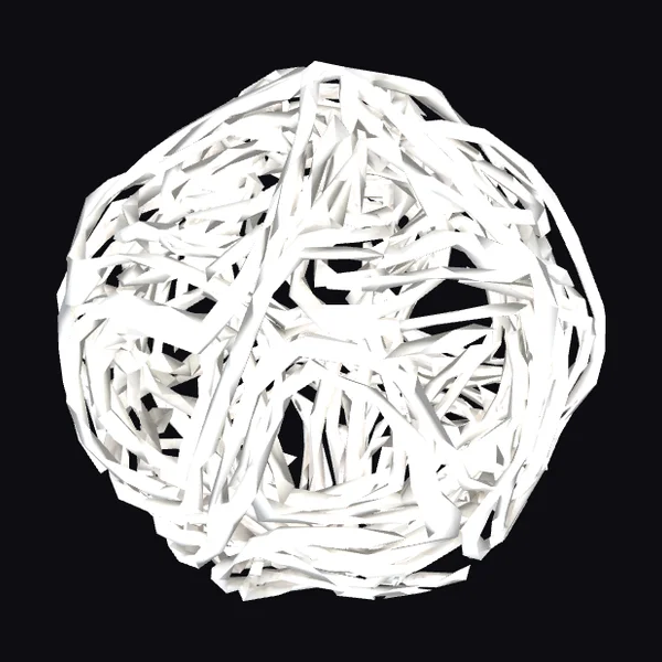 White Tangled Wire Ball