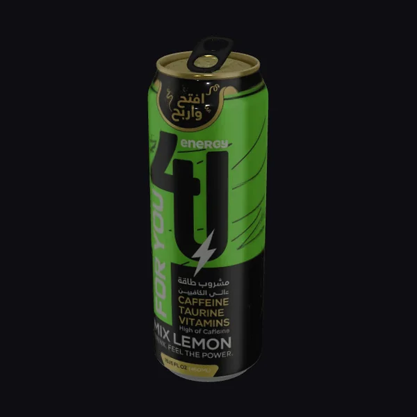Energy Drink Can Lemon
