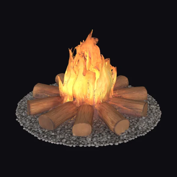 Burning Log Fire Pit