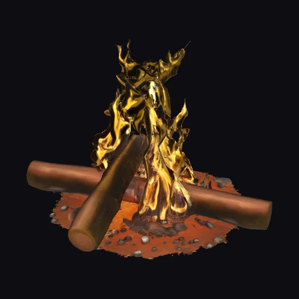Burning Campfire Logs