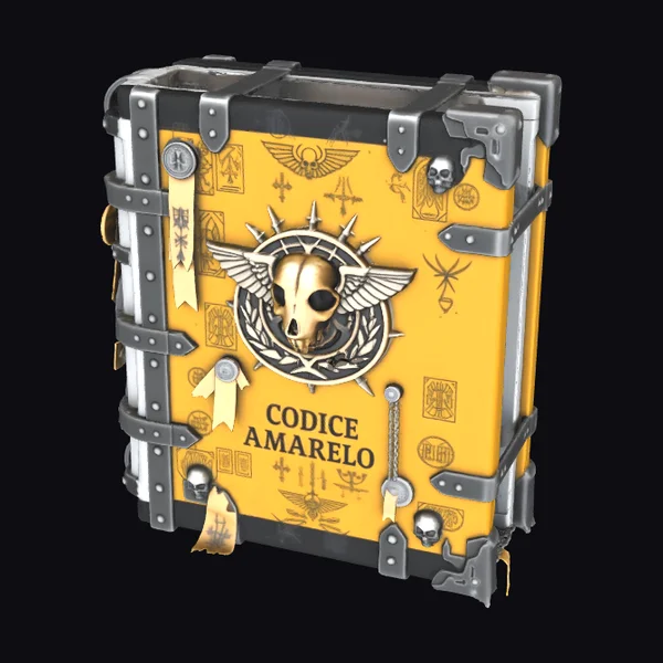 Yellow Metallic Treasure Box