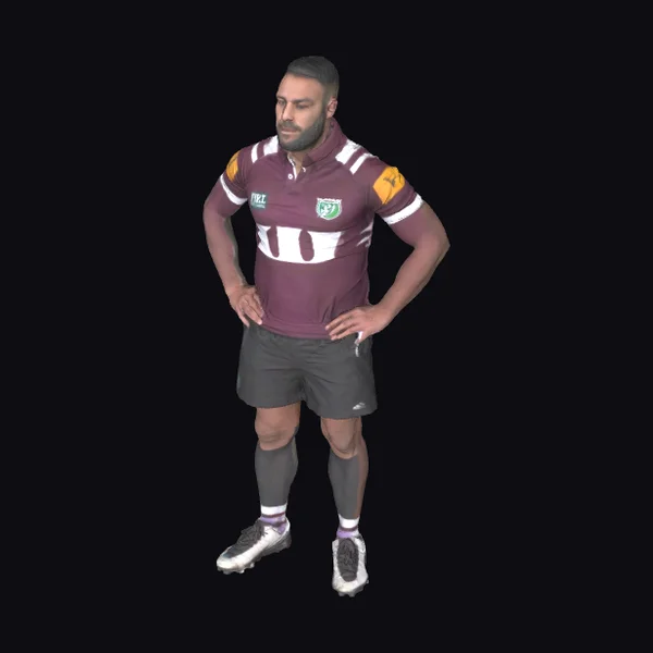 Rugby Player in Action