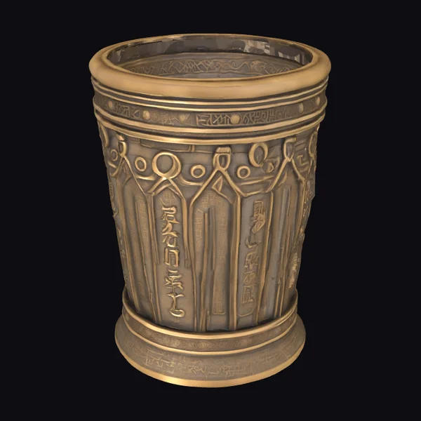 Ancient Bronze Trash Can