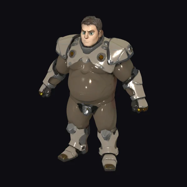 Armored Heavy Male Character