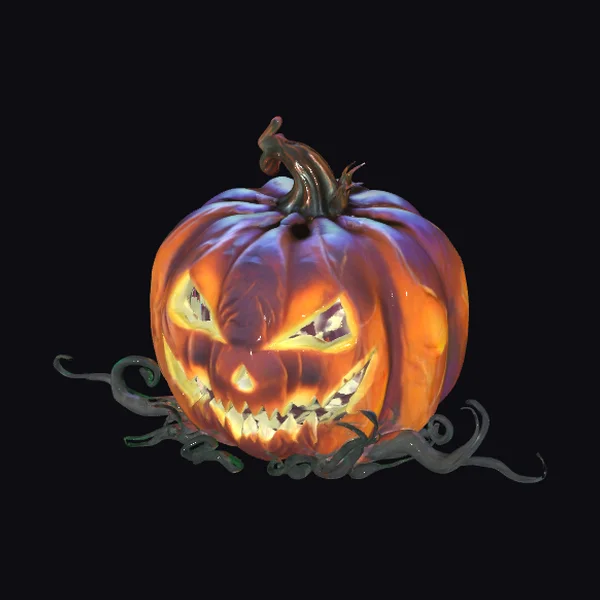 Angry Glowing Pumpkin