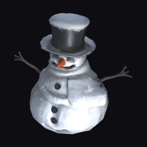 Angry Snowman with Top Hat