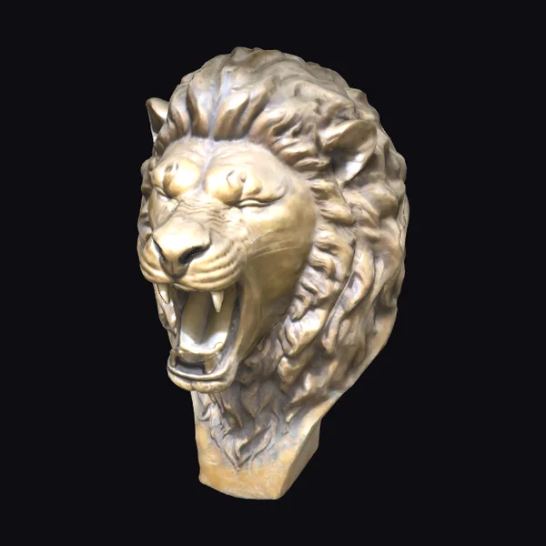 Yawning Lion Bust