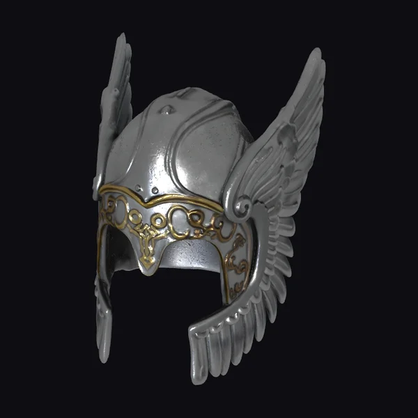 Winged Silver Helmet