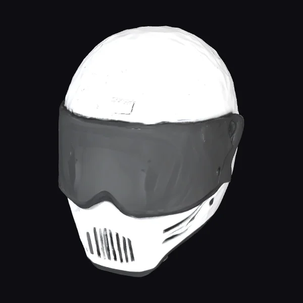 White Racing Helmet