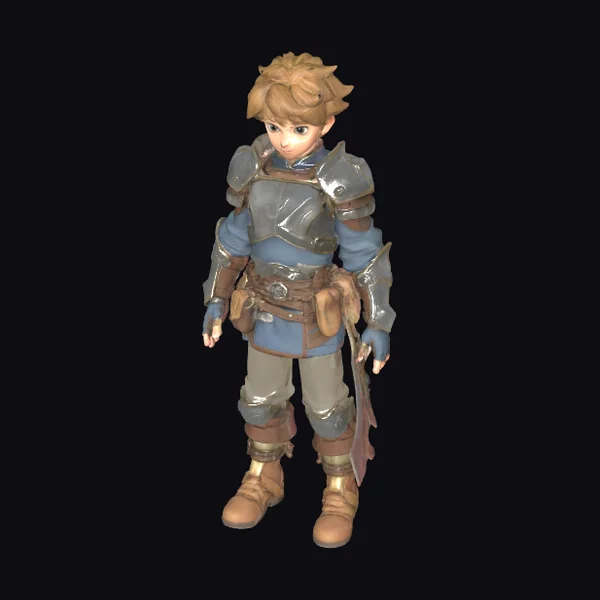 Young Adventurer in Armor