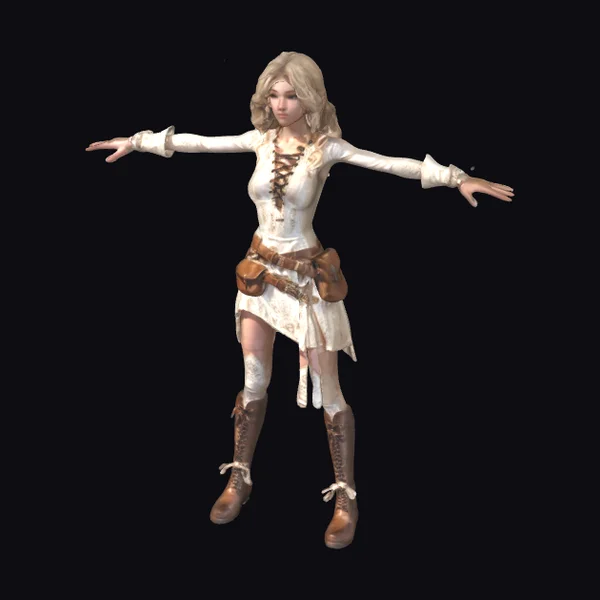 Young Adventurous Woman Figure