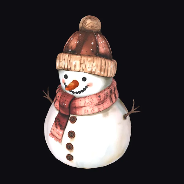 Snowman in Brown Hat