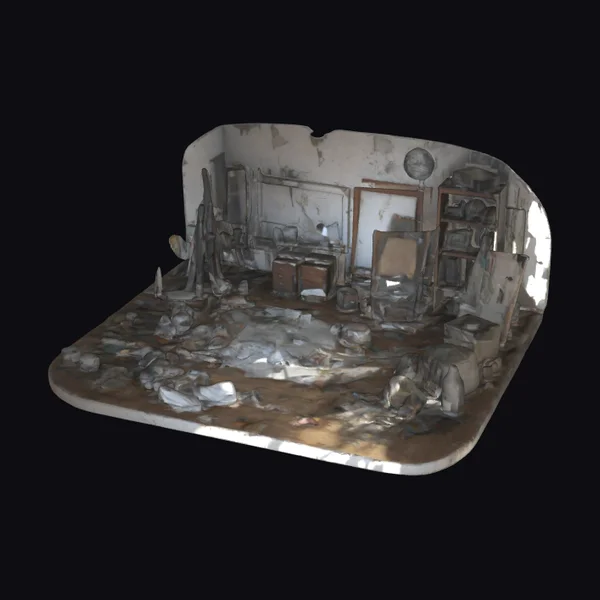 Distorted Artist's Studio Interior