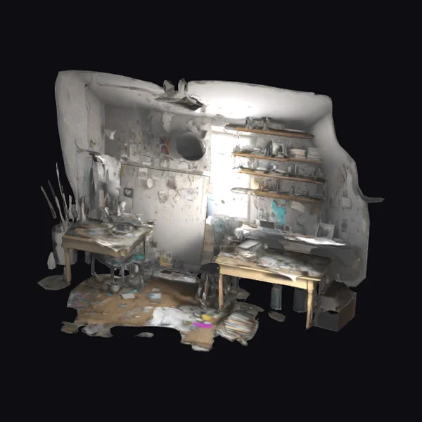 Distorted Artist's Studio Interior