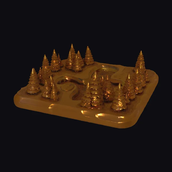 Golden Game Board Trees